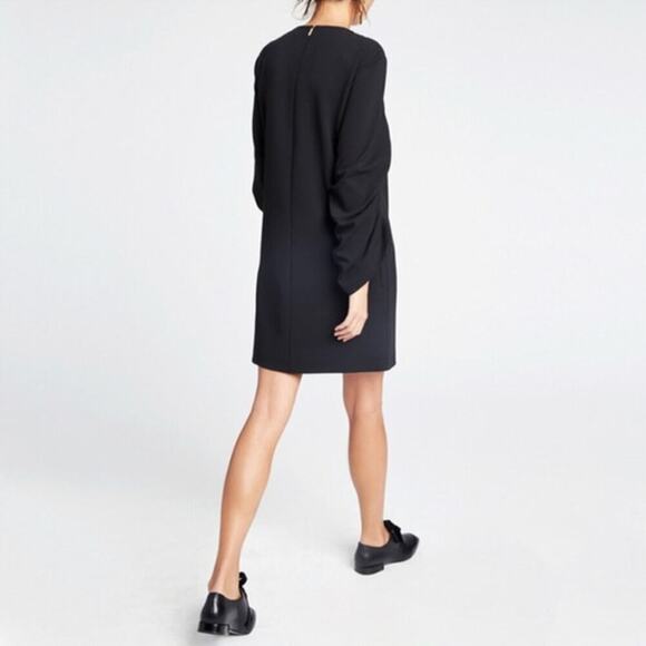 Tibi Sculpted Sleeve Shift Dress Black Size 0 - Picture 3 of 8